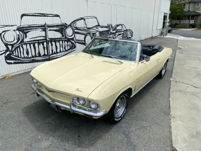 1965 chevrolet corvair 22185 miles yellow convertible