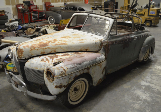 1941 mercury convertible restore hot rod rat street custom merc ford vtg parts