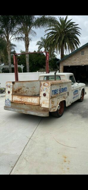 1965 dodge d100 pickup white rwd manual work truck