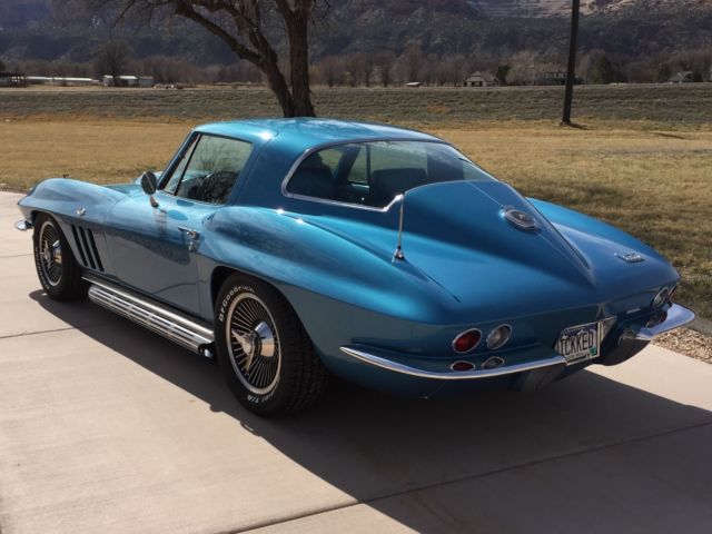 1966 corvette coupe l79, air car, knock offs, side pipes