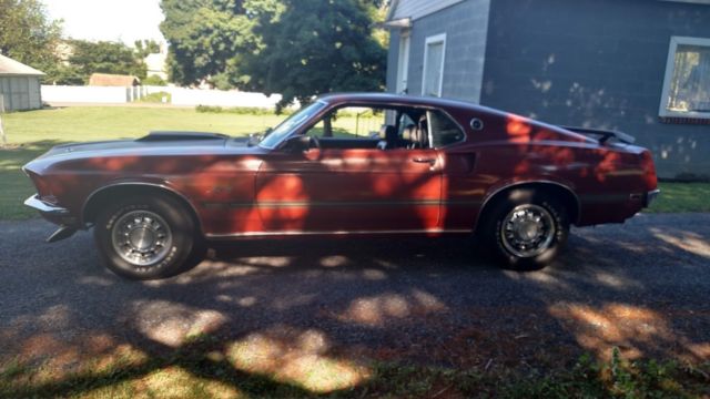 1969 mustang fastback rare indian fire red