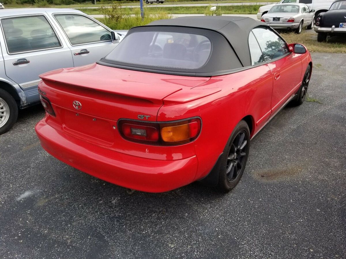 1992 toyota celica convertible red fwd automatic gt