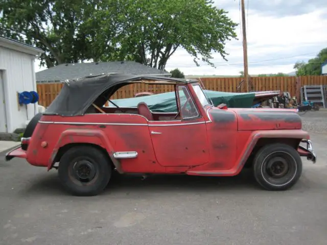 1950 willys jeepster, barn find, old hot rod with 289 ford v8 & c4 transmission