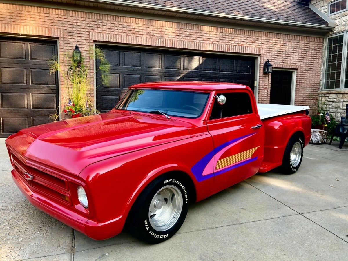 1968 chevy c1500 chopped top, bored and modified 468 cu. in. v8 engine