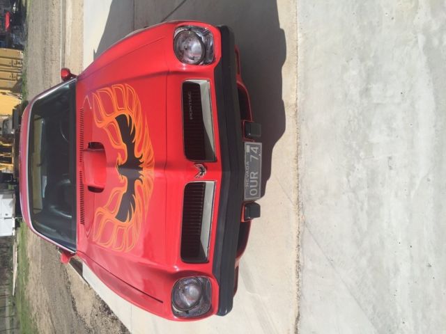 1974 pontiac trans am 455 buccaneer red with deluxe interior package