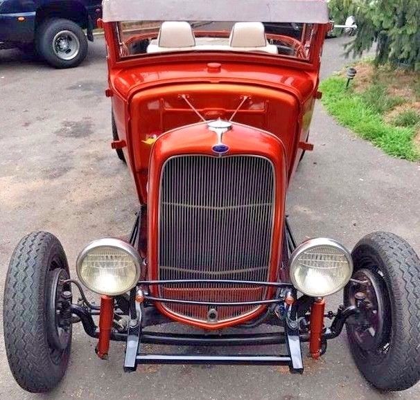 vintage 1930 ford model a sport coupe hot rod chopped project car on 1932 frame