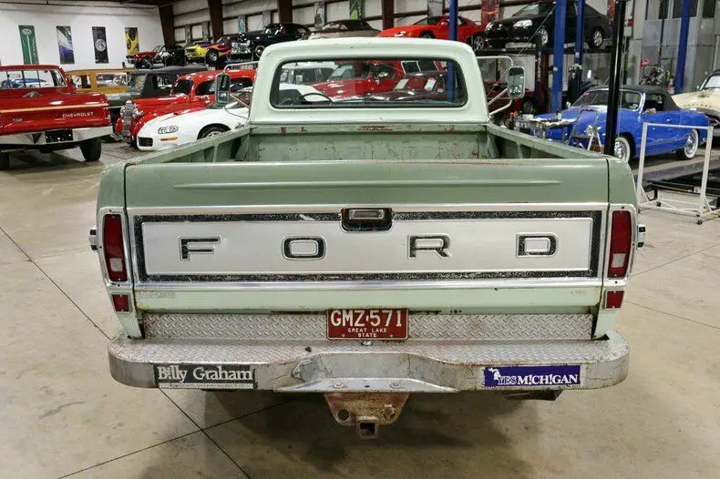 1971 ford f250 69575 miles green pickup truck 360ci v8 automatic