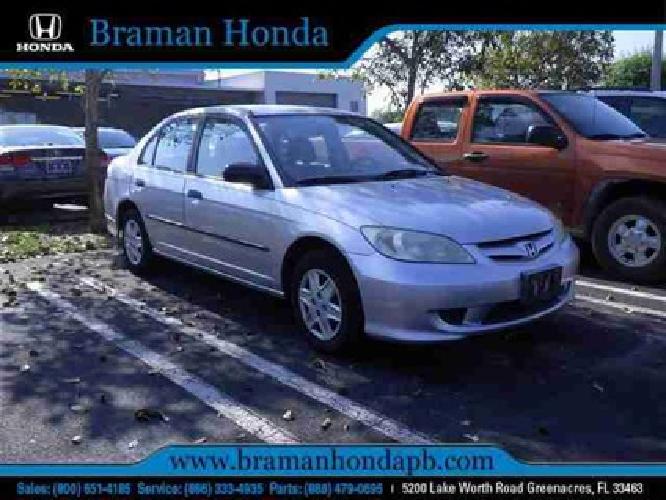 2005 honda civic sdn vp in greenacres, fl