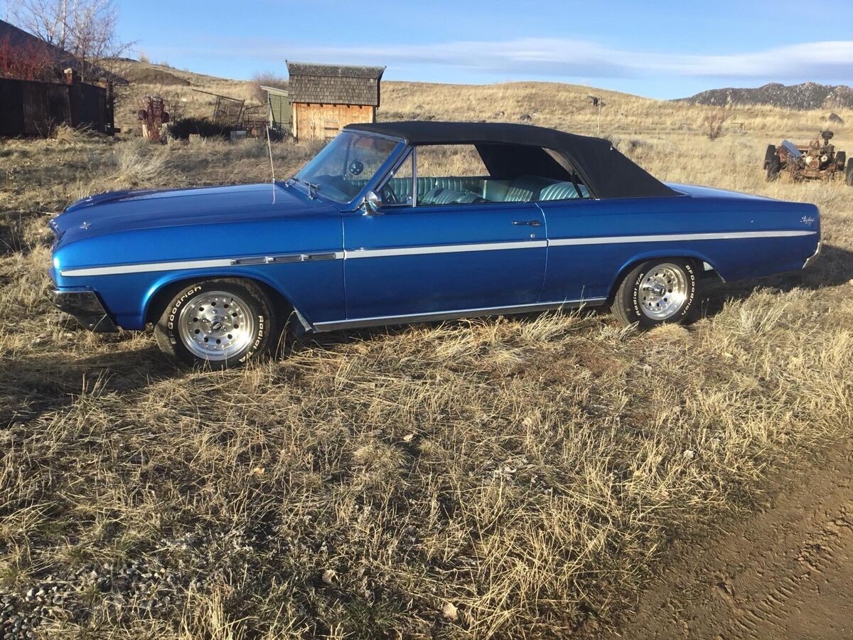 1964 buick skylark convertible blue skylark