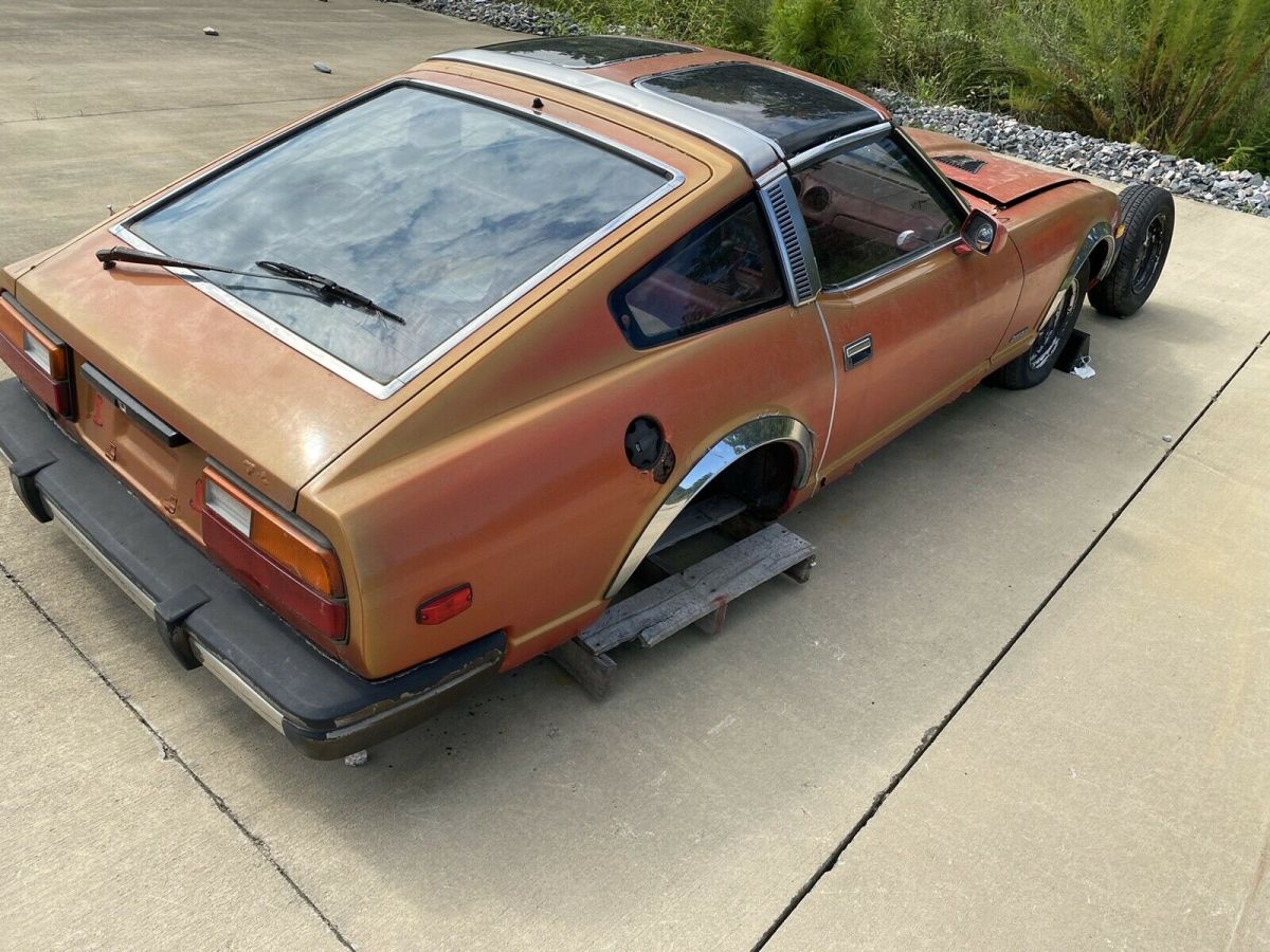 1981 nissan 280zx coupe orange, rwd, manual, rare t-top option