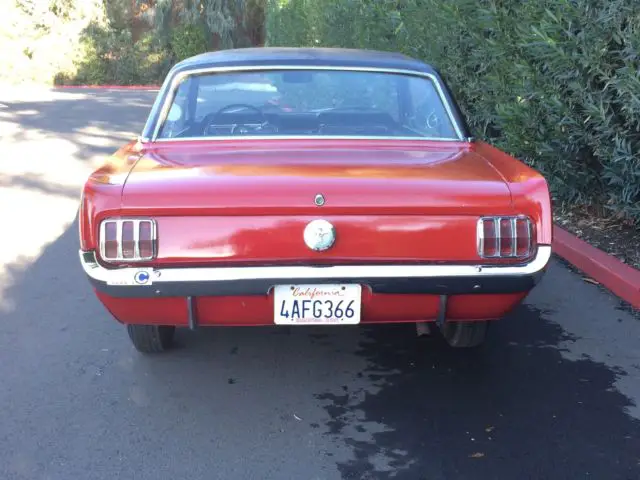 1966 ford mustang gt 289 v8 c-code red walls tires ca car