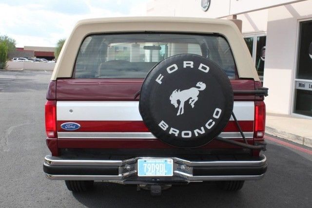 1990 ford bronco xlt 77423 miles cabernet suv 4.9l efi i6 engine automatic
