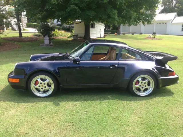 1994 porsche 911 3.6 turbo 964 midnight blue metallic all leather cashmere seats