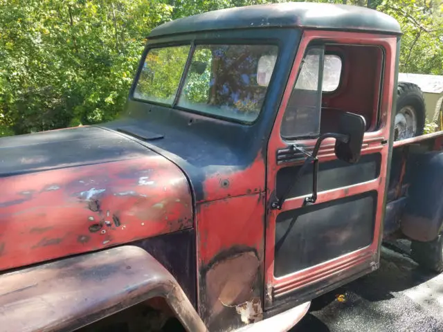 1953 willys truck 4wd 283 chevy v8! runs great. awesome patina