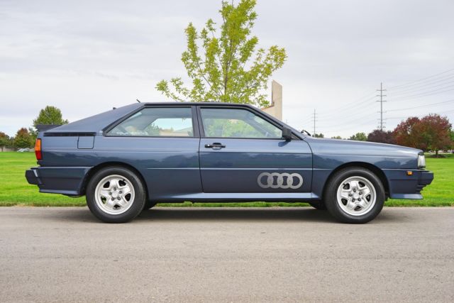 1984 audi quattro 102,200 miles amazon blue coupe 5 cylinder engine 2.2l/131 ma