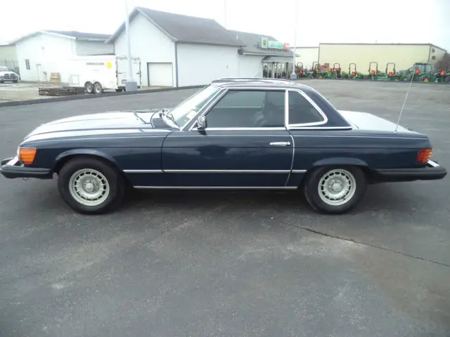 450sl roadster blue blue interior automatic am/fm radio a/c alum wheels ready