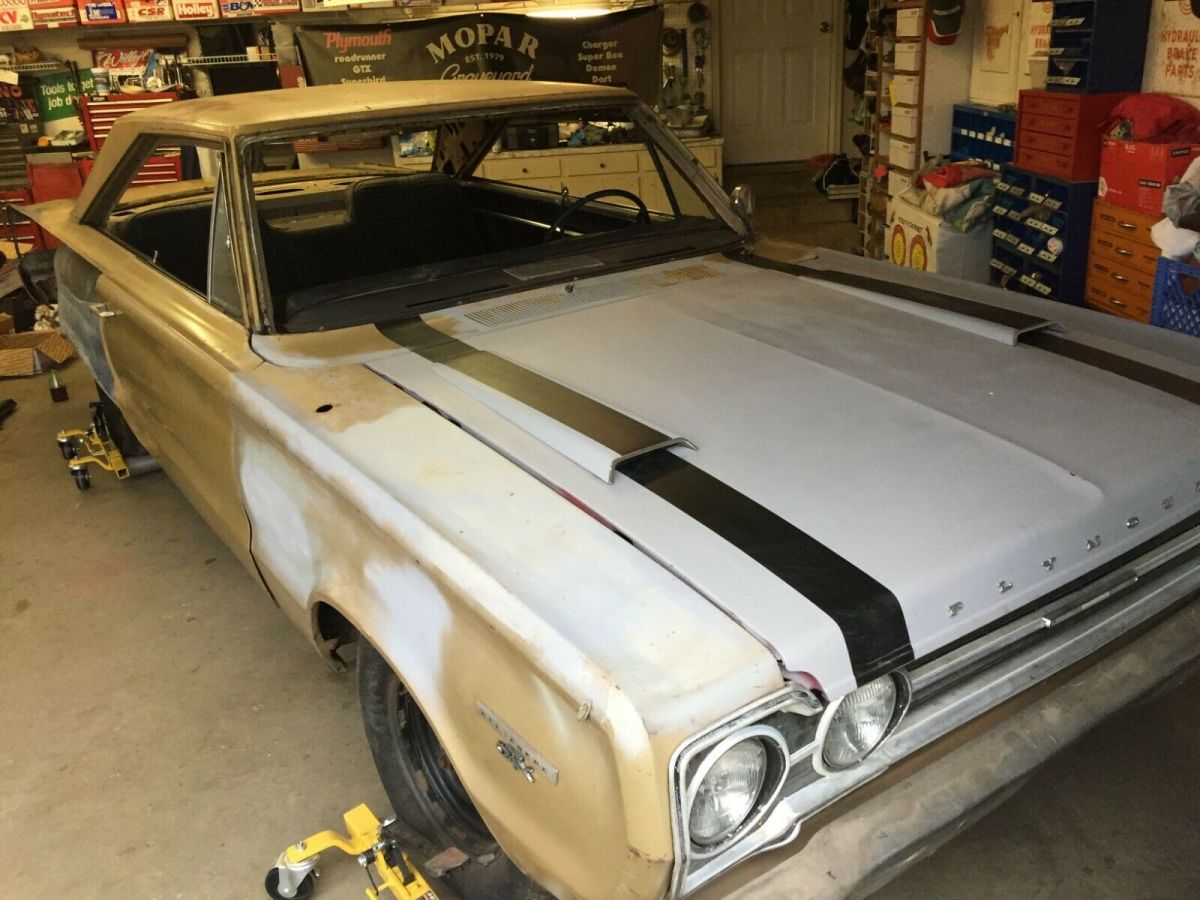 1967 plymouth gtx 440 a/t numbers matching build sheet fender tag no reserve