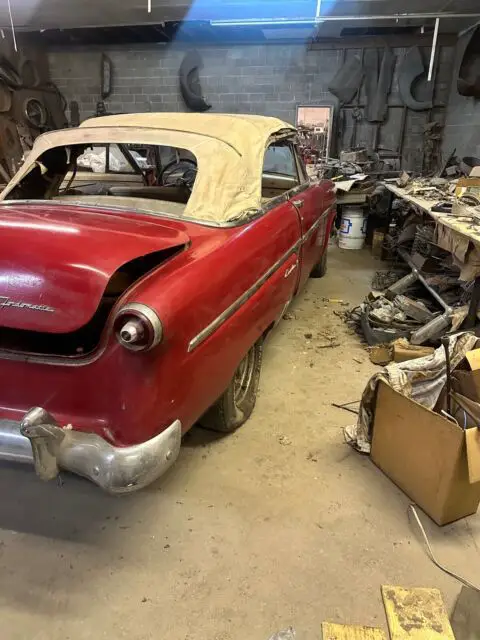 1954 ford sunliner convertible red rwd automatic