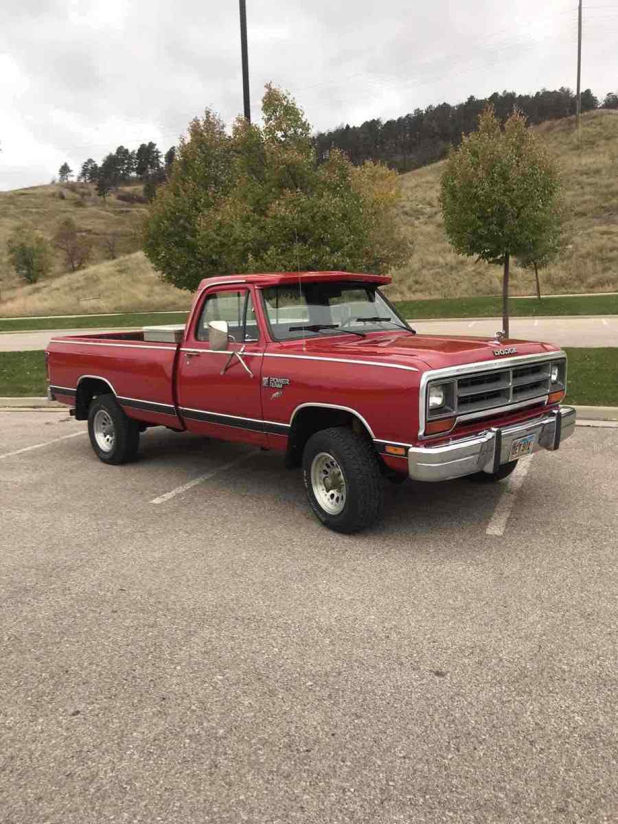 1986 dodge w150 pickup red 4wd automatic w150