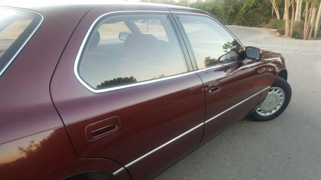 1990 lexus ls400 4-door v8 burgundy exterior & rare cloth interior!! 51k miles!