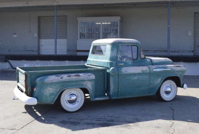 swb v8 muncie 4 speed pickup truck hot rod rat custom vtg hauler patina 1956 55