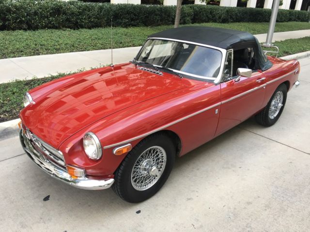1974 mgb nice older restoration, chrome wire wheels!