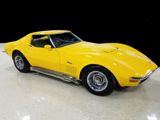 corvette 1971 #'smatch,454/365,4-speed,a/c,loaded,build sheet,az car,adult owned