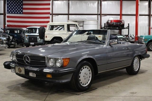 1989 mercedes-benz 560sl 54984 miles pearl gray poly convertible 5.5 liter v8 a