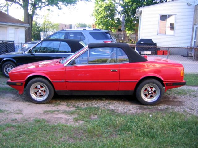 1986 maserati biturbo spyder convertible, low miles, no rust at all