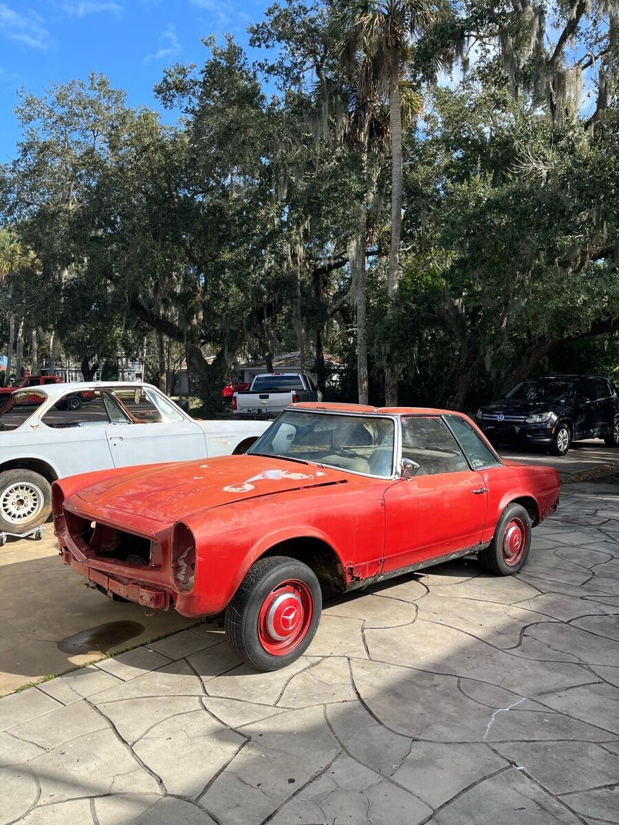 1967 mercedes-benz 230 sl red rwd manual w113 230sl pagoda