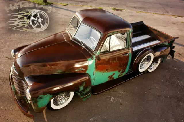 restomod chevy hot rat street rod air ride bagged patina apache 3100 f100 47 53
