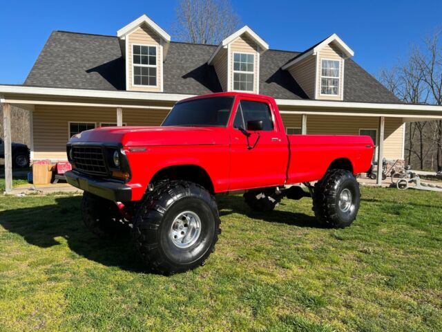 1978 ford f150 pickup red 4wd manual custom