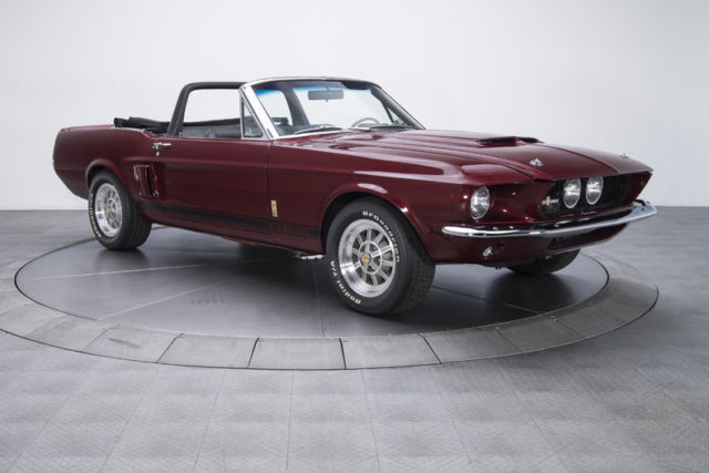 1967 ford mustang gt350 75 miles burgundy convertible 331 v8 5 speed manual