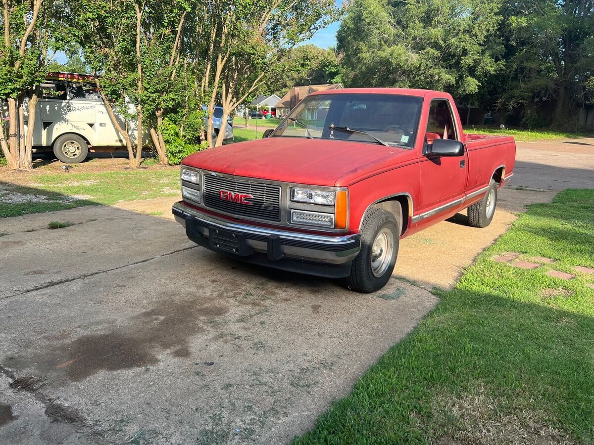 1991 gmc sierra pickup red rwd automatic c1500