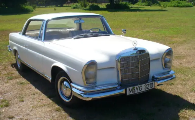 1963 mercedes-benz 220 european version 59346 miles white coupe 2195cc inline-6