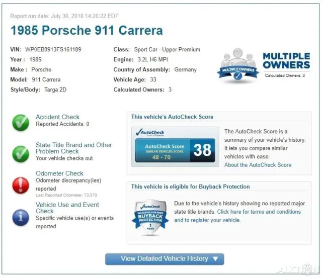 1985 porsche 911 carrera used 3.2l h6 12v manual rwd, custom, alarm system