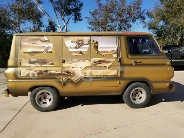 custom 1966 dodge a100 shorty panel van,v-8,killer custom interior, solid ca van
