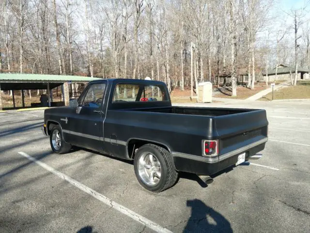 black 1986 chevy c-10 short bed rust free truck