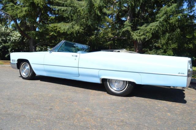 1967 cadillac deville conv. rare venetian blue factory ac runs amazing