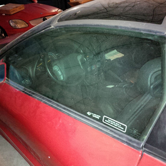 1993 pontiac trans am gt firebird t-tops lt1 350 v8 red for parts or rebuilt