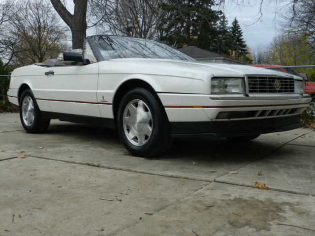1989 pinanfarina cadillac allante roadster pearl white ferrari red leather nr