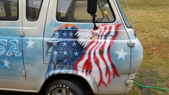 1962 ford falcon window van patriotic