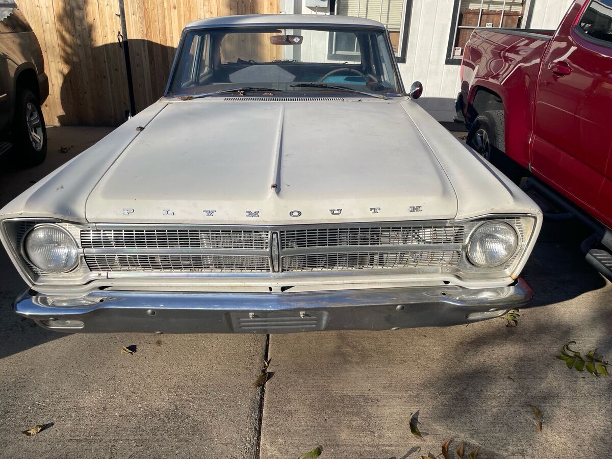 1965 plymouth belvedere sedan white rwd manual
