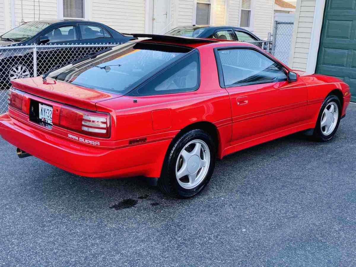 1991 toyota supra hatchback red rwd manual