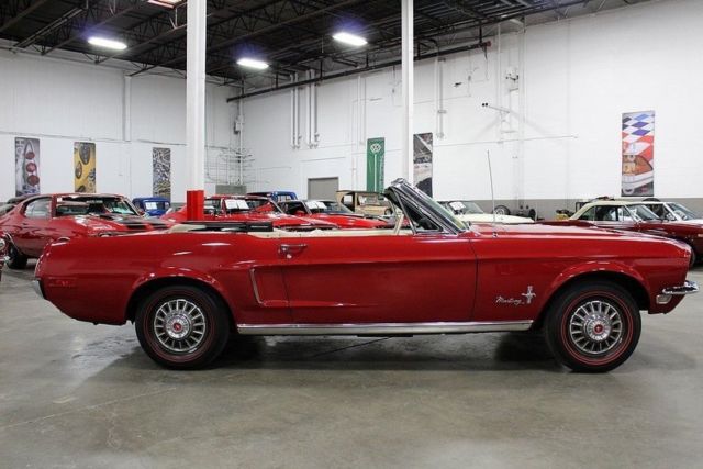 1968 ford mustang 75629 miles red convertible 289ci v8 automatic