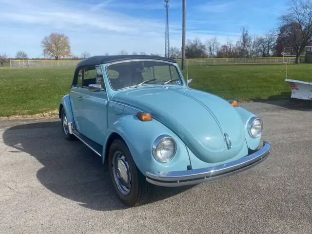 1972 volkswagen beetle (pre-1980) convertible blue rwd manual karmann