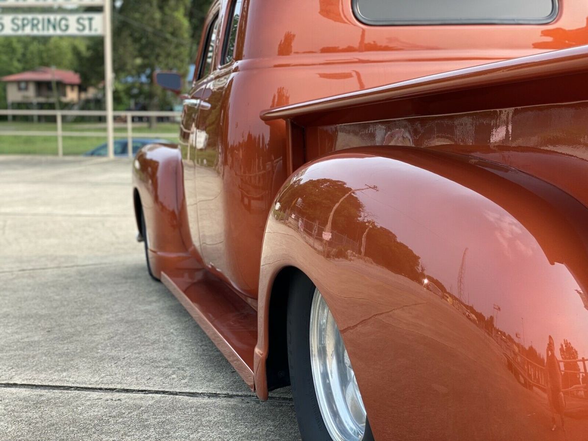 1948 chevrolet 3100 pickup orange rwd automatic ext cab