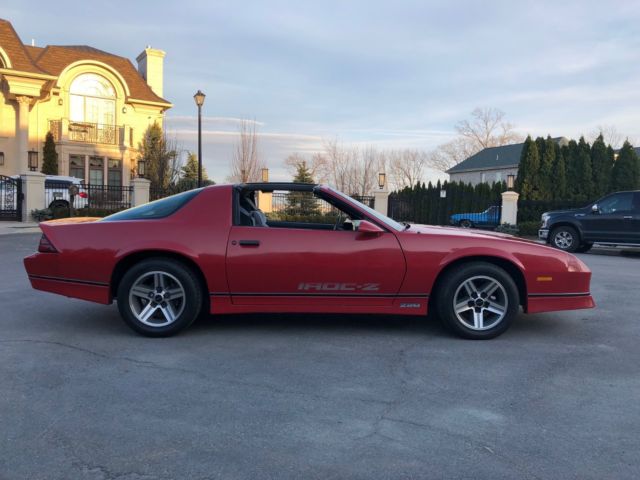 1985 chevrolet camaro iroc-z 44100 original miles! 5 speed t-tops!! all original