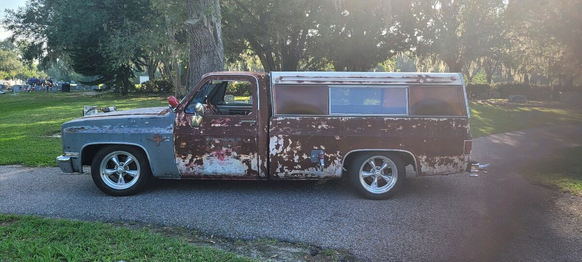 1986 gmc sierra 1500 pickup red rwd automatic rust rod patina dual exhaust