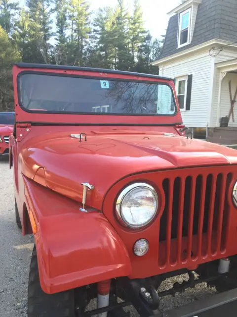 *sweet *1957 jeep willys cj5 fire engine red